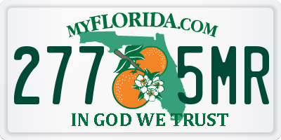 FL license plate 2775MR
