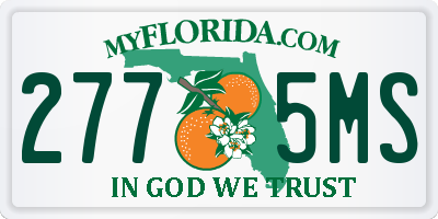 FL license plate 2775MS