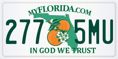 FL license plate 2775MU