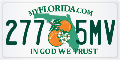 FL license plate 2775MV