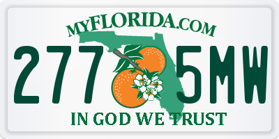 FL license plate 2775MW