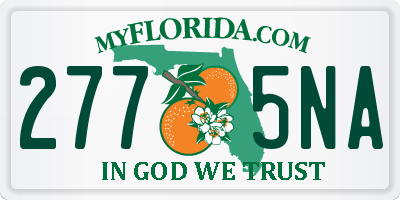 FL license plate 2775NA