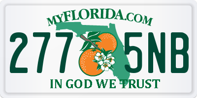 FL license plate 2775NB