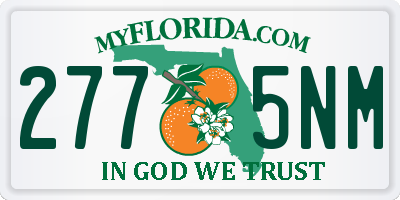 FL license plate 2775NM