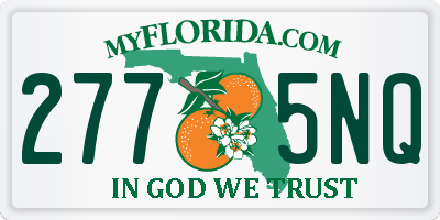 FL license plate 2775NQ