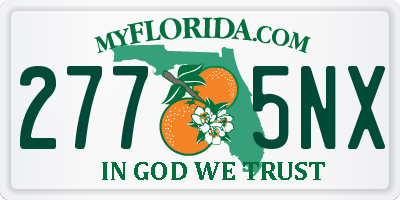 FL license plate 2775NX