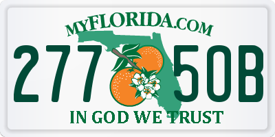 FL license plate 2775OB