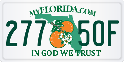 FL license plate 2775OF