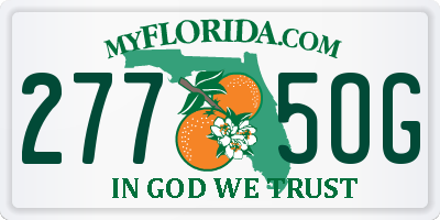 FL license plate 2775OG