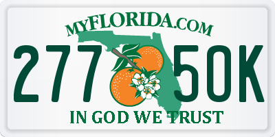 FL license plate 2775OK