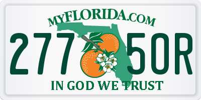 FL license plate 2775OR