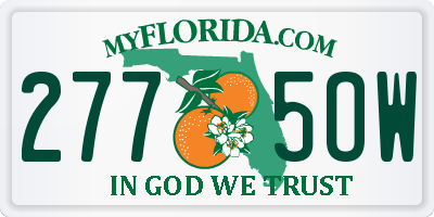 FL license plate 2775OW