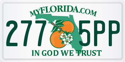 FL license plate 2775PP