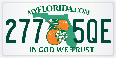 FL license plate 2775QE