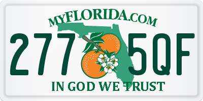 FL license plate 2775QF