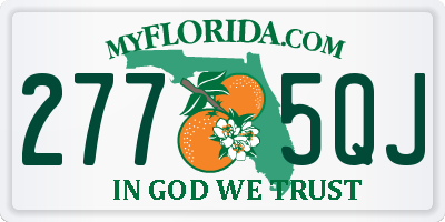 FL license plate 2775QJ