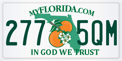 FL license plate 2775QM