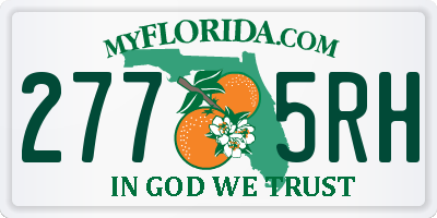 FL license plate 2775RH