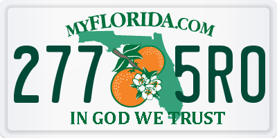 FL license plate 2775RO