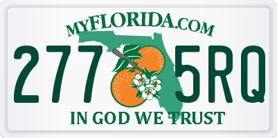 FL license plate 2775RQ