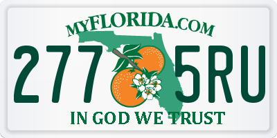 FL license plate 2775RU