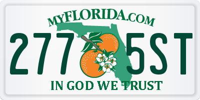 FL license plate 2775ST