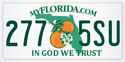 FL license plate 2775SU