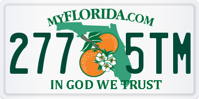 FL license plate 2775TM