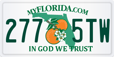 FL license plate 2775TW