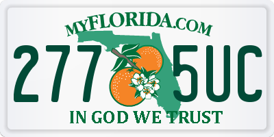 FL license plate 2775UC