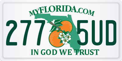 FL license plate 2775UD