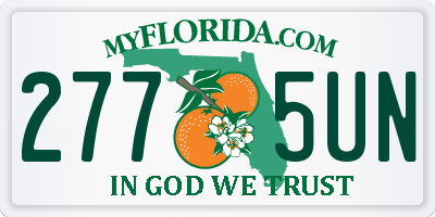 FL license plate 2775UN
