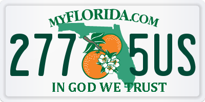 FL license plate 2775US