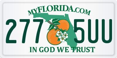 FL license plate 2775UU