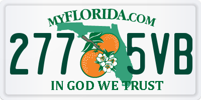 FL license plate 2775VB