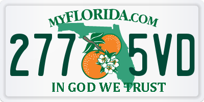 FL license plate 2775VD