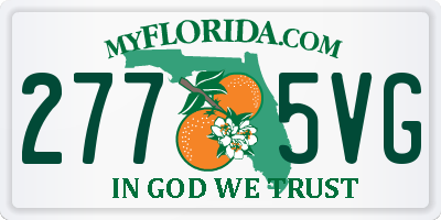 FL license plate 2775VG