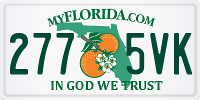 FL license plate 2775VK