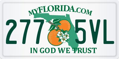 FL license plate 2775VL
