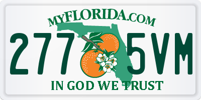 FL license plate 2775VM