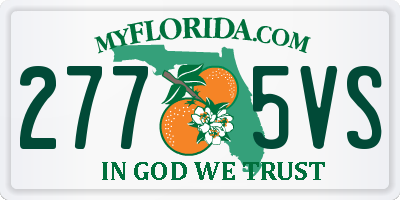 FL license plate 2775VS