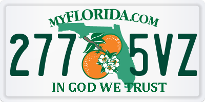 FL license plate 2775VZ