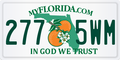 FL license plate 2775WM