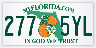 FL license plate 2775YL