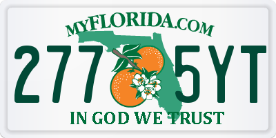 FL license plate 2775YT