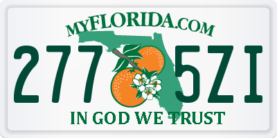 FL license plate 2775ZI