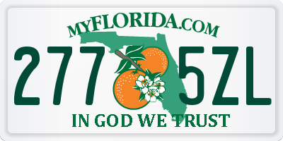 FL license plate 2775ZL
