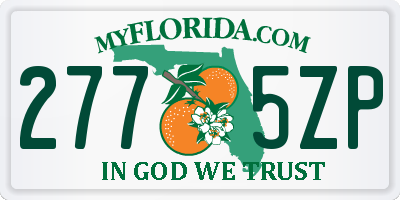 FL license plate 2775ZP
