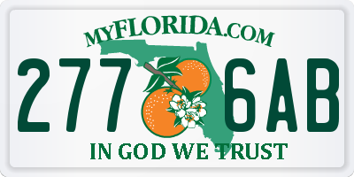 FL license plate 2776AB