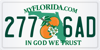FL license plate 2776AD